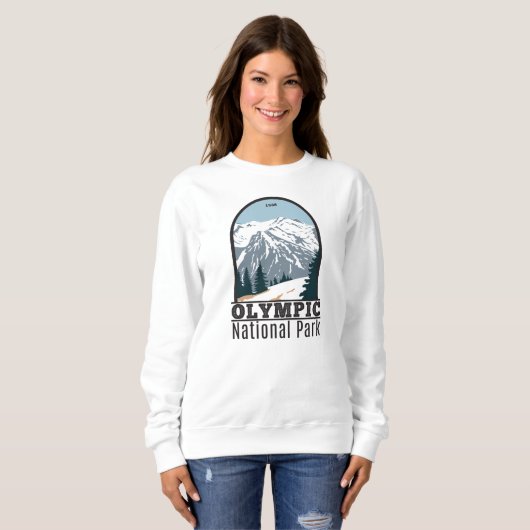 Olympischer Nationalpark Washington Vintag Sweatshirt (Vorne ganz)
