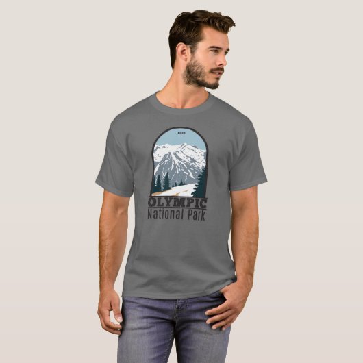 Olympischer Nationalpark Washington Vintag T-Shirt (Vorne ganz)