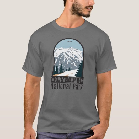 Olympischer Nationalpark Washington Vintag T-Shirt (Vorderseite)