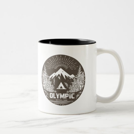 Olympischer Nationalpark Zweifarbige Tasse (Rechts)