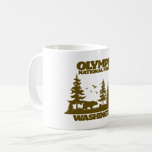 Olympischer Nationalwald Kaffeetasse (Vorderseite Links)