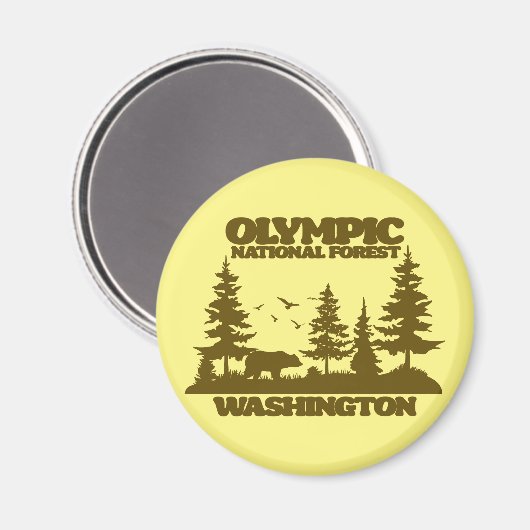 Olympischer Nationalwald Magnet (Vorderseite/Rückseite)