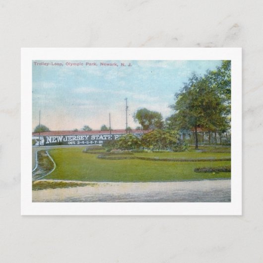 Olympischer Park, Newark NJ Vintag Postkarte (Vorderseite)