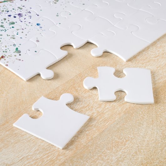 Olympischer Skitag in Aquarell Puzzle (Seite)