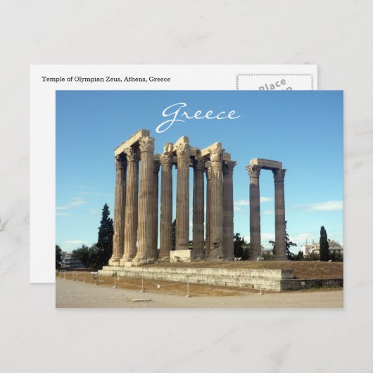 olympischer Zeus Postkarte (Vorne/Hinten)