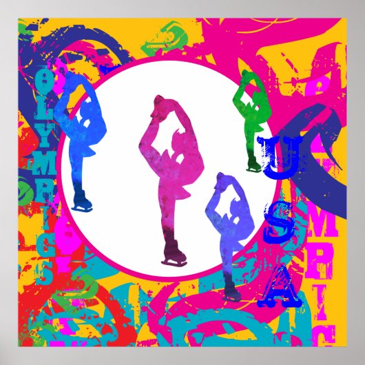 OLYMPISCHES EISLAUFEN POSTER (Vorne)
