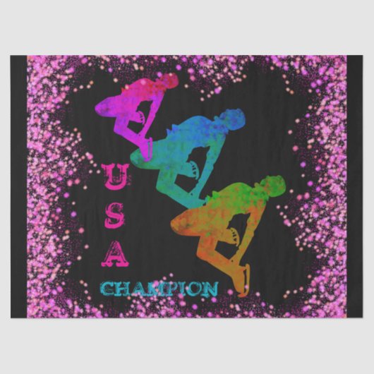 OLYMPISCHES EISLAUFEN  SEIDENPAPIER (Vorderseite)