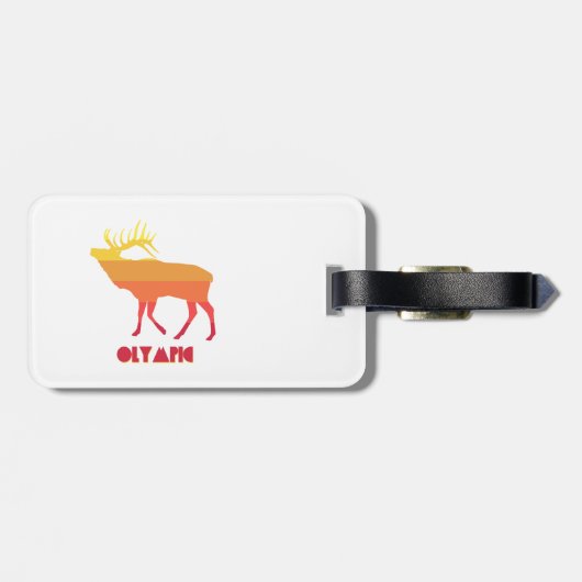 Olympisches Elch Gepäckanhänger (Rückseite horizontal)