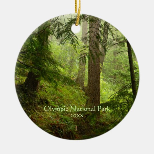 Olympisches Foto im Nationalpark Rainforest Keramik Ornament (Vorne)