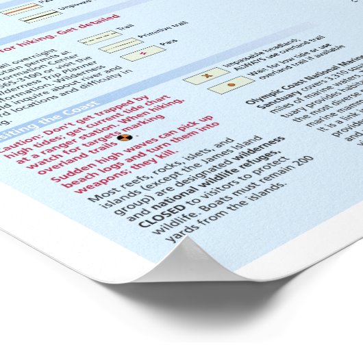 Olympisches Kartenplakat Poster (Ecke)