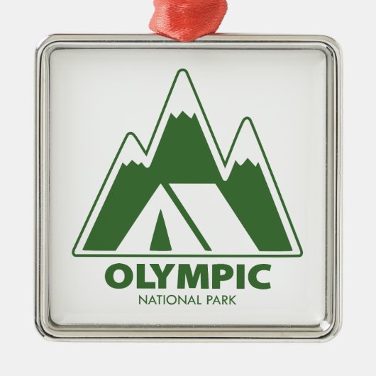 Olympisches Nationalpark-Camping Ornament Aus Metall (Vorne)