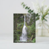 Olympisches Nationalpark Wasserfall Foto Postkarte (Stehend Vorderseite)
