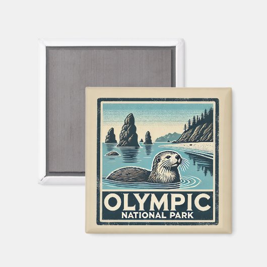 Olympisches Nationalparkmagnet Magnet (Vorderseite/Rückseite)