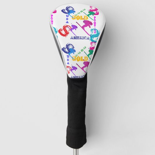 OLYMPISCHES SKIFAHREN GOLF HEADCOVER (Vorderseite)