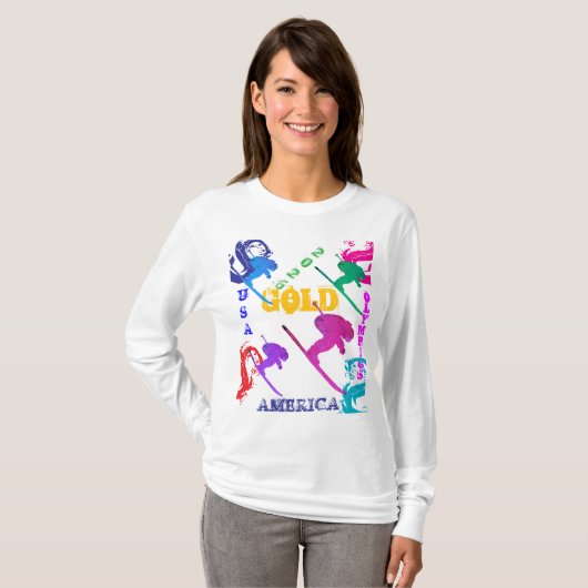 OLYMPISCHES SKIFAHREN T-Shirt (Vorne ganz)