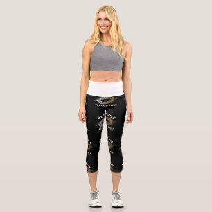 Olympisches Track-Feld-Logo Est 1972 Retro-Laufsti Capri Leggings