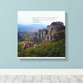 Olympus Griechenland Kloster Aristoteles Zitat Leinwanddruck (Insitu (Holzboden))