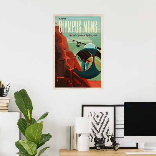 Olympus Mons, Mars Reisen Poster (Heimbüro)