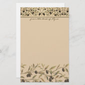 Ölzweig-Briefpapier Briefpapier (Vorne/Hinten)