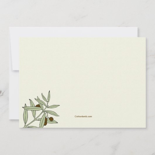 Ölzweig-Einladung Einladung (Rückseite)
