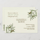Ölzweig-Einladung Einladung (Vorne/Hinten)