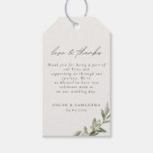 Ölzweig-Hochzeit| Elegantes Grün Geschenkanhänger (Vorderseite)