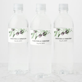 Ölzweig wasserflaschenetikett