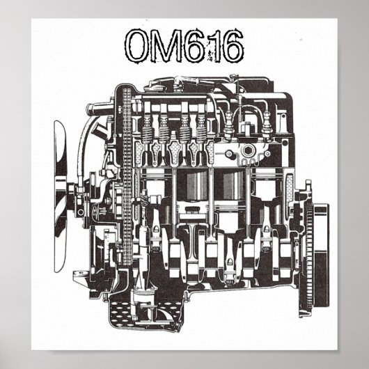 OM616 Mercedes-Poster Poster (Vorne)