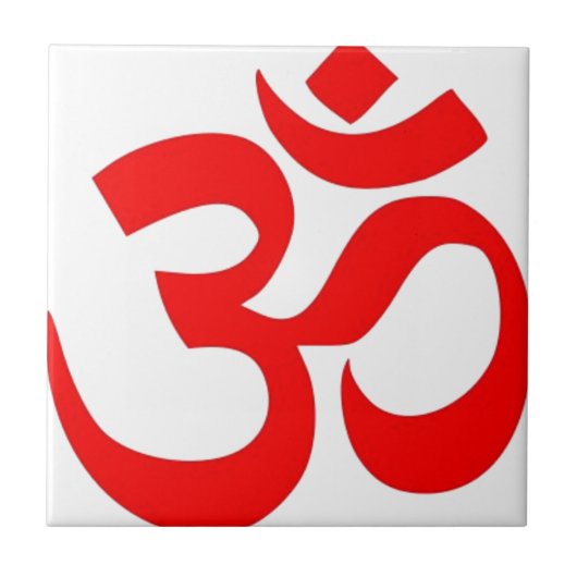 OM (ॐ) - hindisches und buddhistisches Symbol Fliese (Vorderseite)