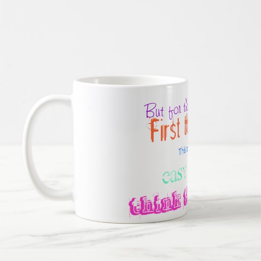 OM Alkoholiker-Slogan-Tasse Kaffeetasse (Links)