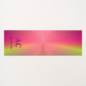 Om All Lights | Grün & Rot, Personalisiert Yogamatte (Rückseite (Horizontal))