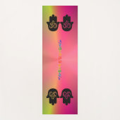 Om All Lights | Grün & Rot, Personalisiert Yogamatte (Vorderseite)