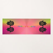 Om All Lights | Grün & Rot, Personalisiert Yogamatte (Vorderseite (Horizontal))