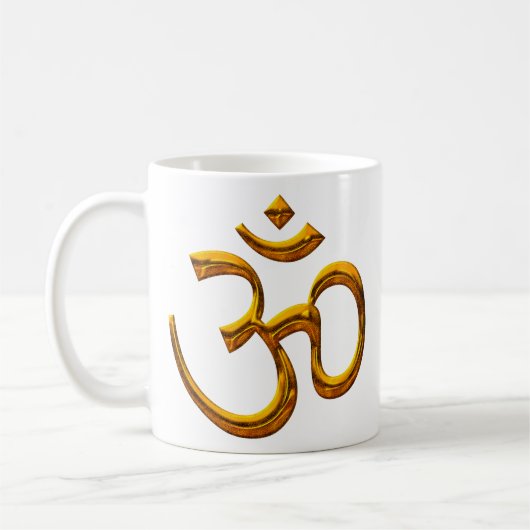 OM, Altgoldeffekt-/Mug-Größe 11oz Kaffeetasse (Links)