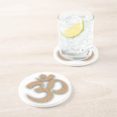 OM am Strand-Yoga Untersetzer (Seite)