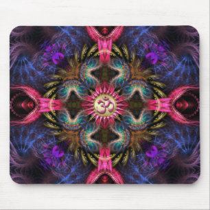 Om Angels Fraktal New Age Art Mousepad
