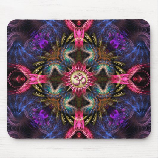 Om Angels Fraktal New Age Art Mousepad (Vorne)