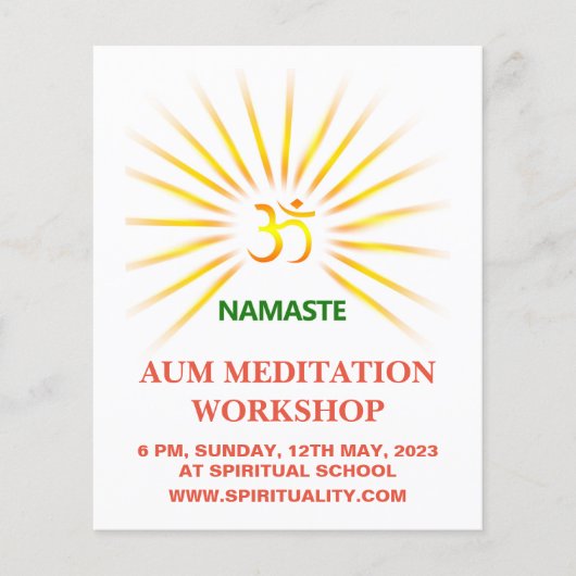 Om Aum Meditation Flyer (Vorne)