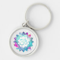 *~* OM AUM Symbol Lily Lotus Watercolor  Mandala