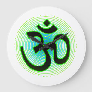 Om (aum) wall clock große wanduhr