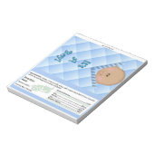 OM Baby Dusche Candy Bar Wrapper Gastgeschenk Notizblock (Rotiert)