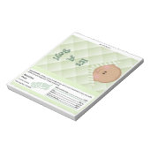 OM Baby Dusche Candy Bar Wrapper Gastgeschenk Notizblock (Rotiert)