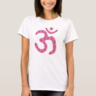 OM-BESCHWÖRUNGSFORMEL - Blumen-Girlande basiert T-Shirt