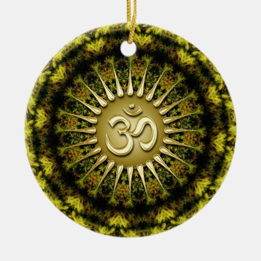 OM Bio Tapestry Circle Keramik Ornament (Vorne)