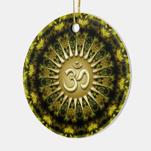 OM Bio Tapestry Circle Keramik Ornament (Links)