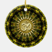 OM Bio Tapestry Circle Keramik Ornament (Hinten)