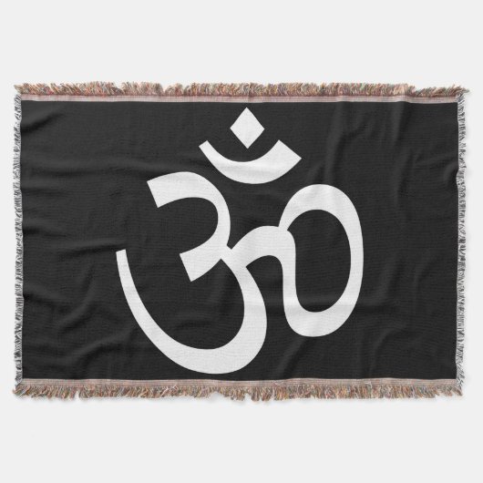 Om Black Pillow Decke (Vorderseite)