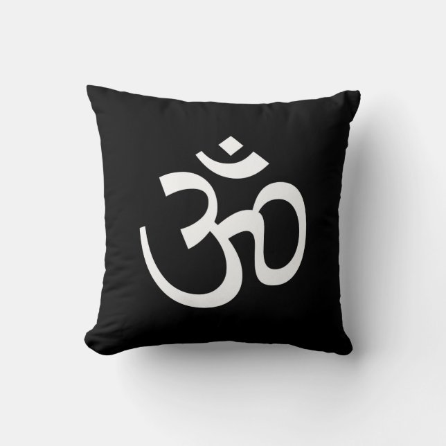 Om Black Pillow Kissen (Vorderseite)