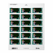 OM Boy Mad Scientist Party Address Labels Adressaufkleber (Vorne)