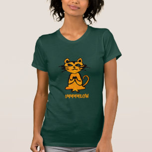 Om Cat - Funny Yoga T - Shirt für Frauen